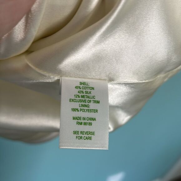 LILLY PULITZER Metallic Gold & Cream BLOSSOM DRESS Fit & Flare - Picture 6 of 8